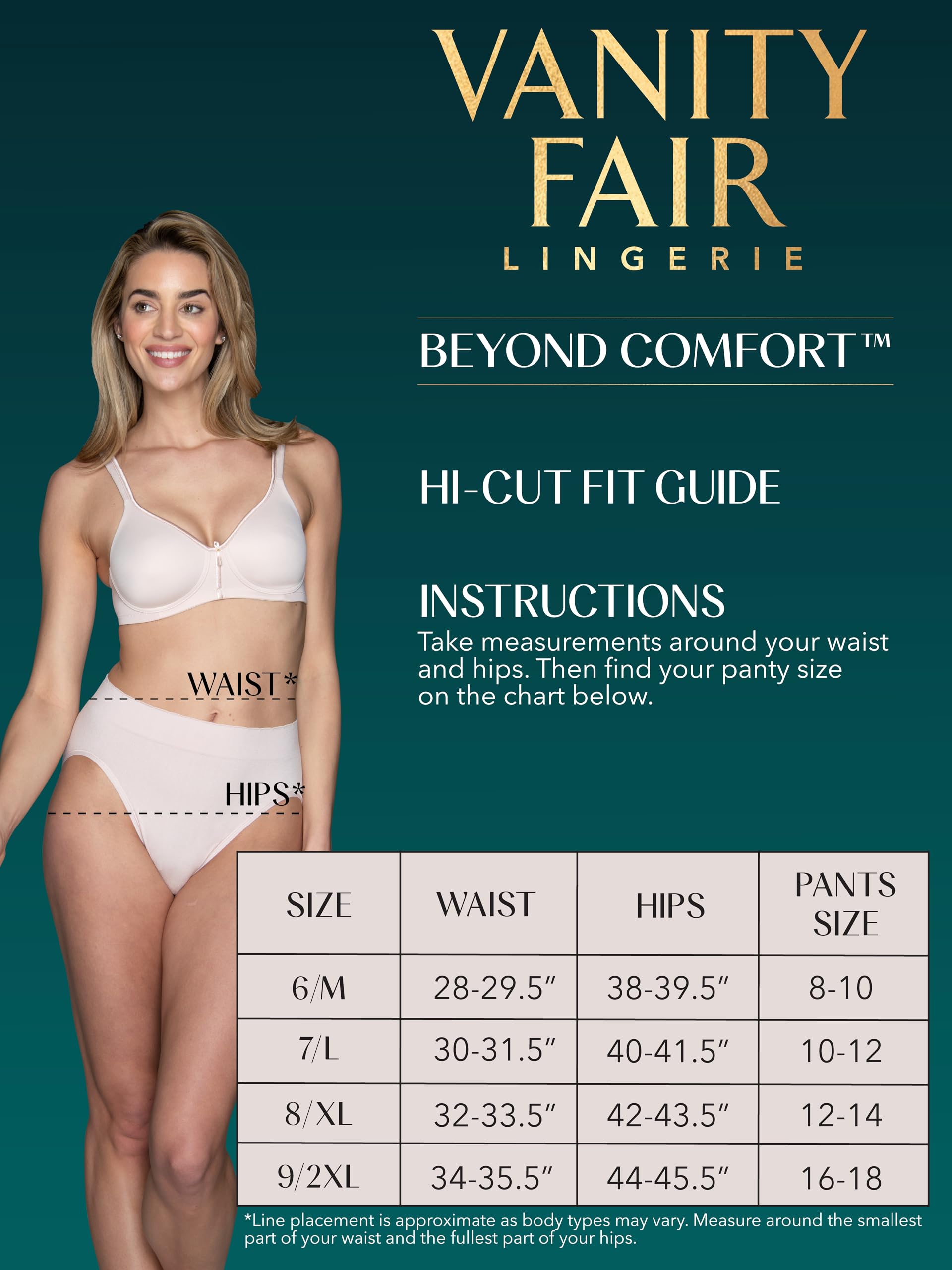 Vanity Fair Seamless Underwear, Light Smoothing, No Pinch No Show Intimo Donna (Pacco da 3)