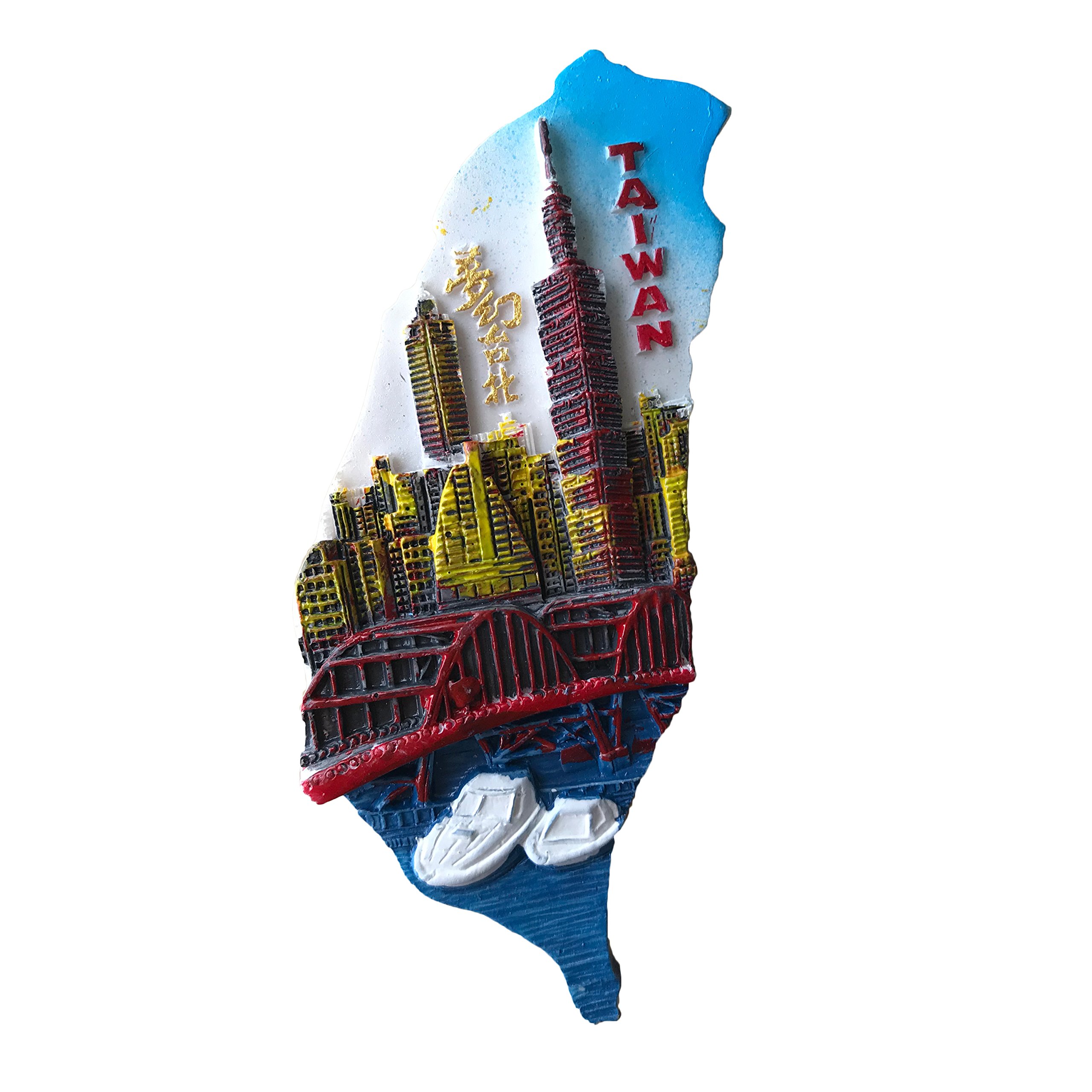 Muyu Magnet 34 Taiwan 3D Fridge Magnet Travel Sticker Island-Shaped Souvenir,Home & Kitchen Decoration Taiwan China Refrigerator Magnet