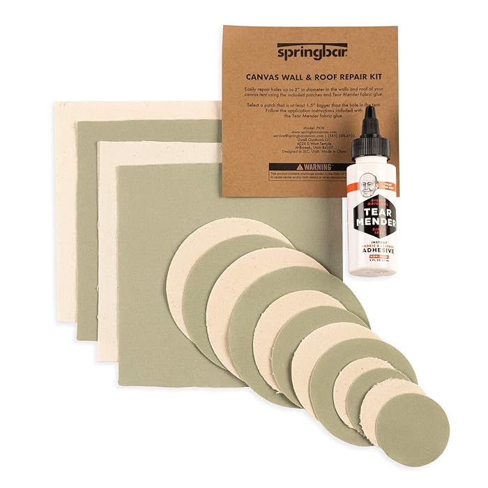 Buy Springbar Canvas Tent Patch Kit Repair Kit for Tears and Holes in