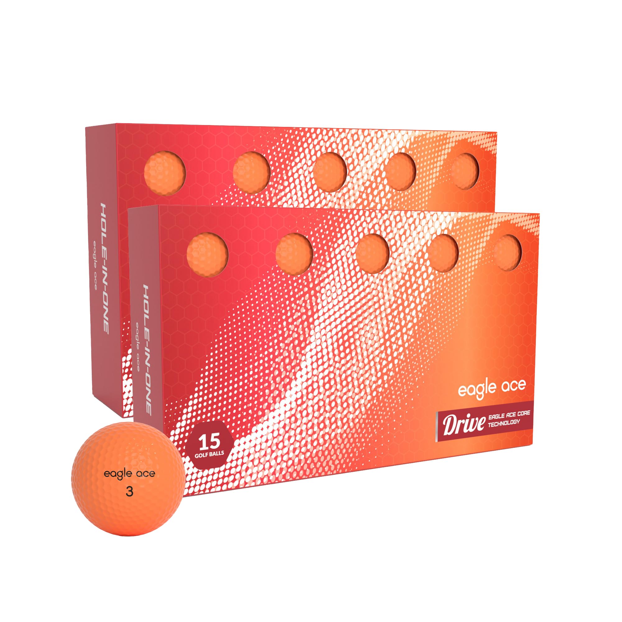 Eagle Ace™️ Drive Golf Balls-2 Layers-Maximum Distance,Optimal Spin Control (2024 30-Pack)