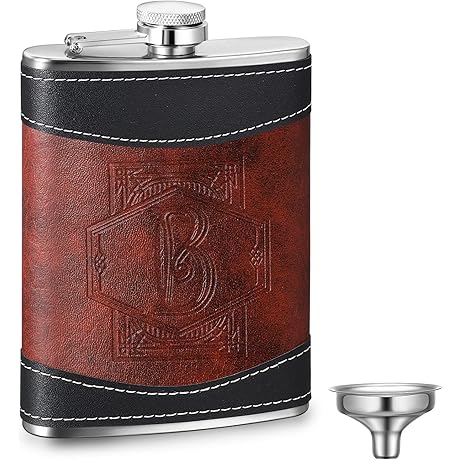 Personalized Groomsmen Flask for Whiskey and Liquor - Custom Flask for Men with Initials