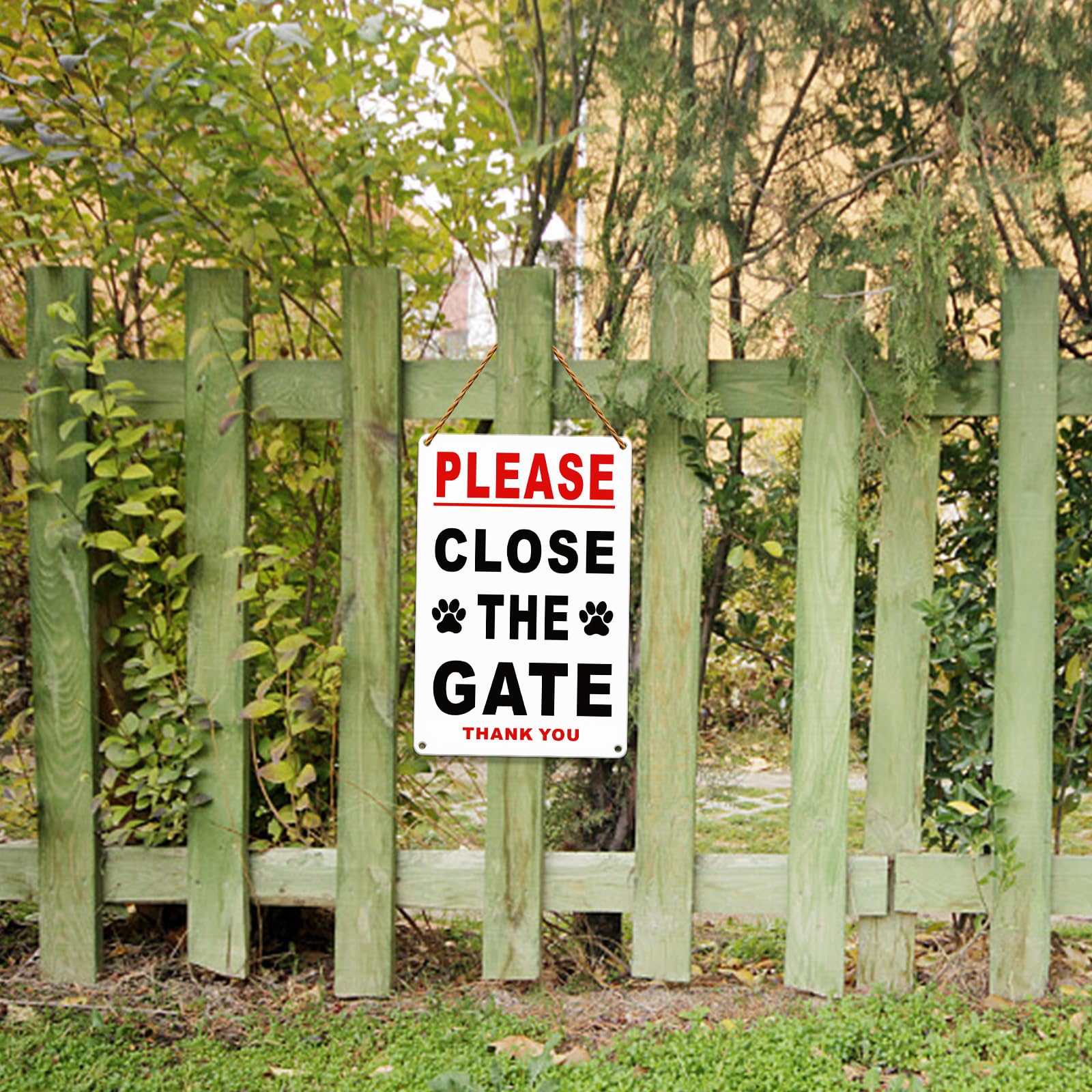 SINMAO Please Close the Gate Sign Vertical Alu Reflective 300x200mm ...