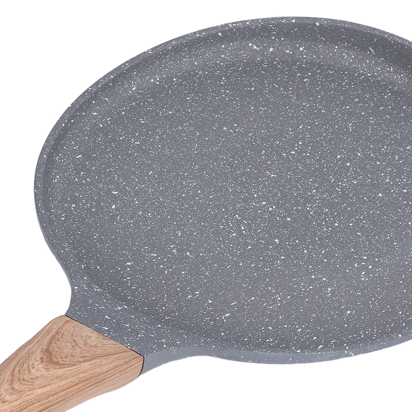 Comal de Hierro Fundido para Tortillas de Maíz - Sarten Antiadherente de Aluminio con Base Plana - Gris