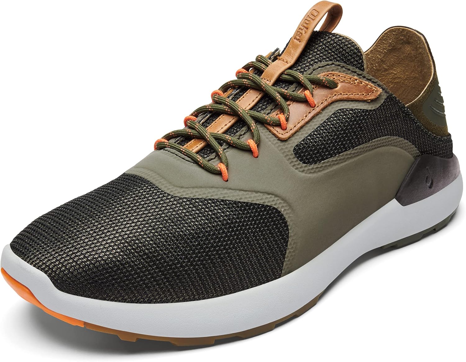 OLUKAI Nihoa Lī Men's Sneaker, Breathable Mesh & Lightweight, Removable & Washable Footbed & Ultra-Soft Comfort Fit, Nori/Dusty Olive, 13