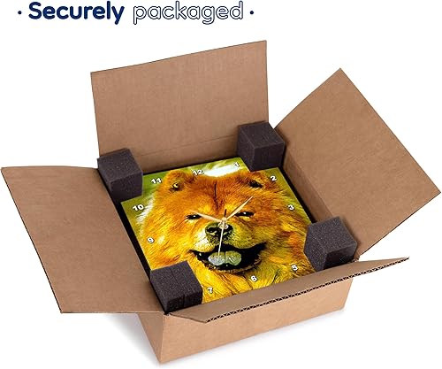 Miniatura 6 de 3dRose LLC Chow Chow Reloj de pared, 10 x 10 pulgadas