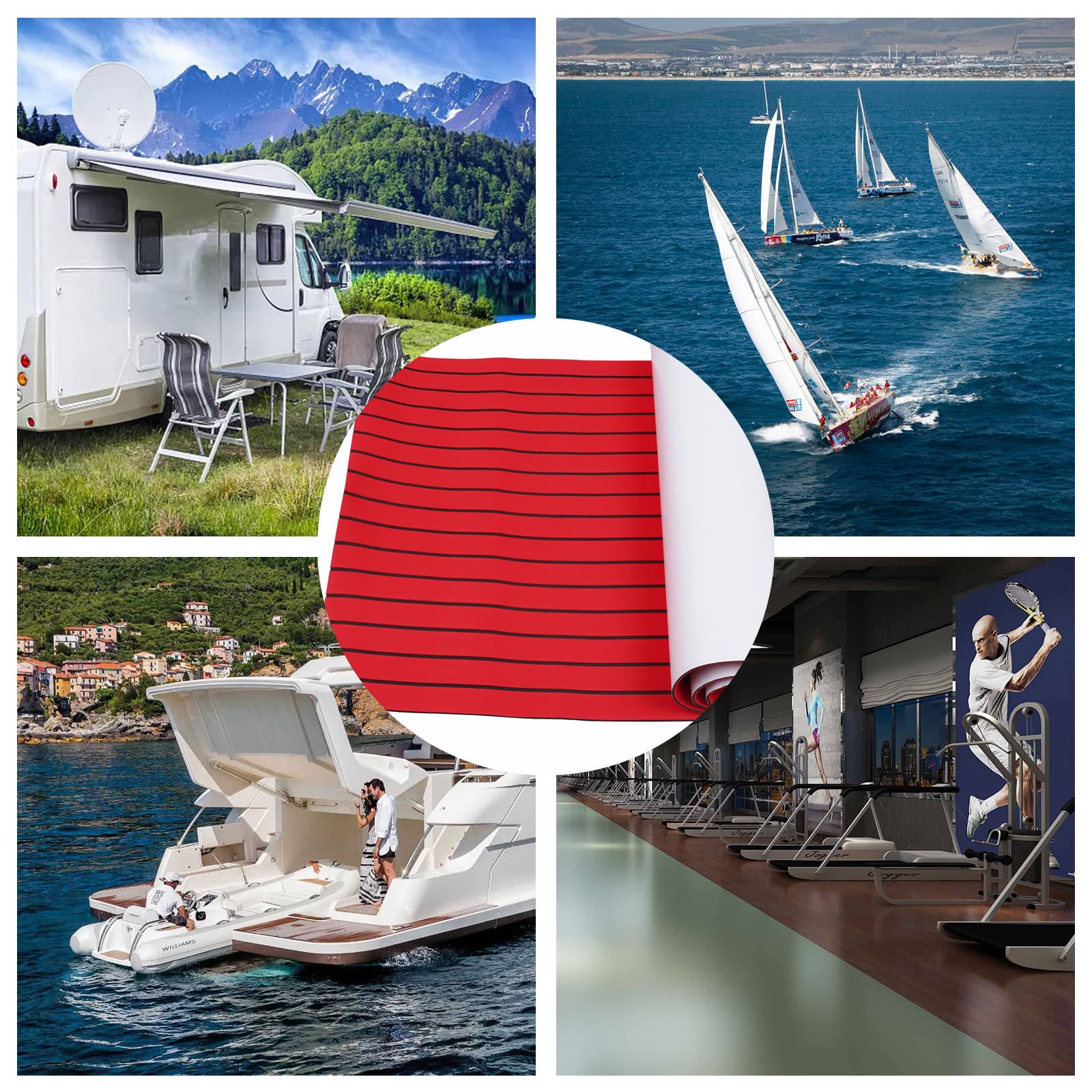 Tapis De Pont De Bateau En Mousse EVA Imitation Teck, Revêtement De Sol