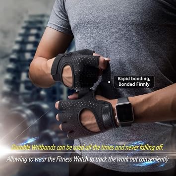 Joyzz Weight Lifting Gloves - Exercise Gloves, Wrist Strap Cycling Gloves, Breathable Half Finger Exercise Gloves for Workout, Pull Up, Gym Exercises