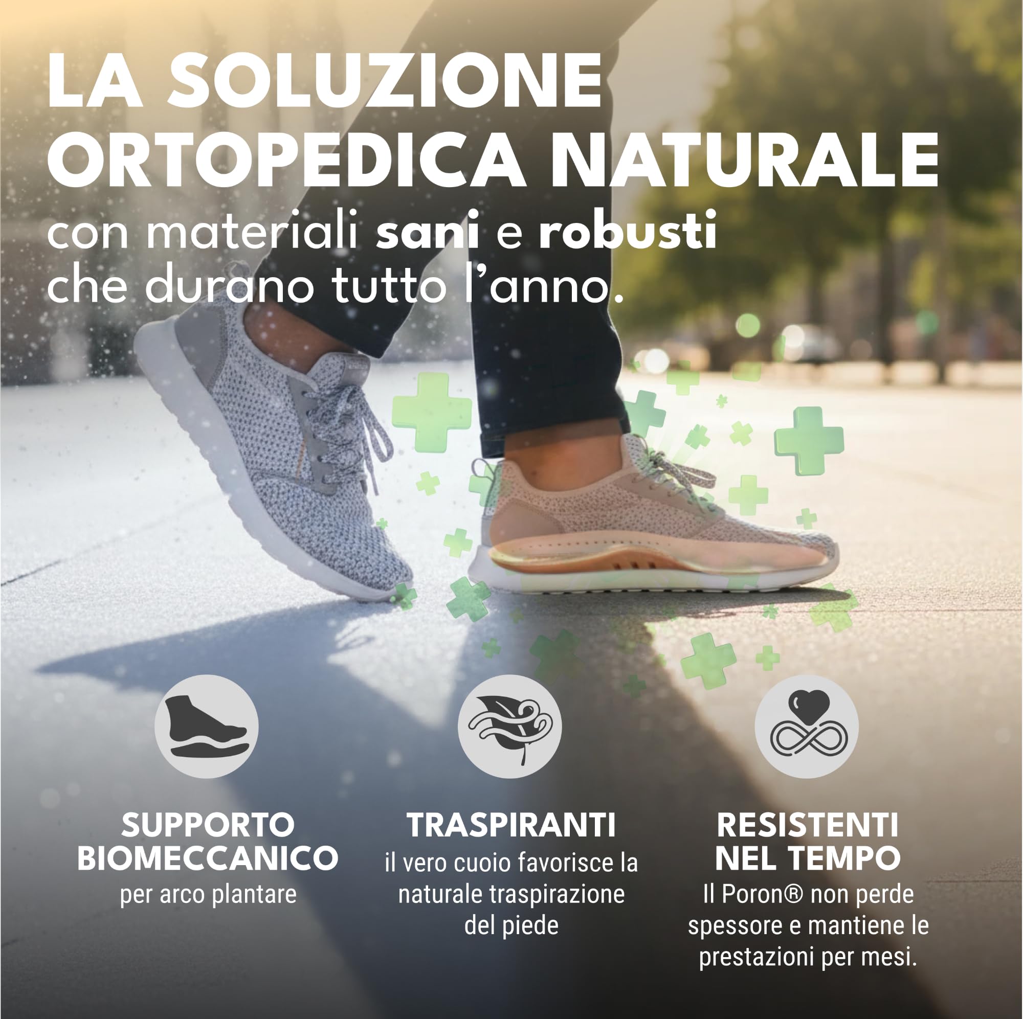 Saluber Solette Ortopediche Plantari Naturali per Fascite Plantare, Piede Piatto, Tallonite, Neuromi, Correzione Postura, con Supporto Arco Plantare e Assorbimento Urti, Fatto a Mano in Italia (38)