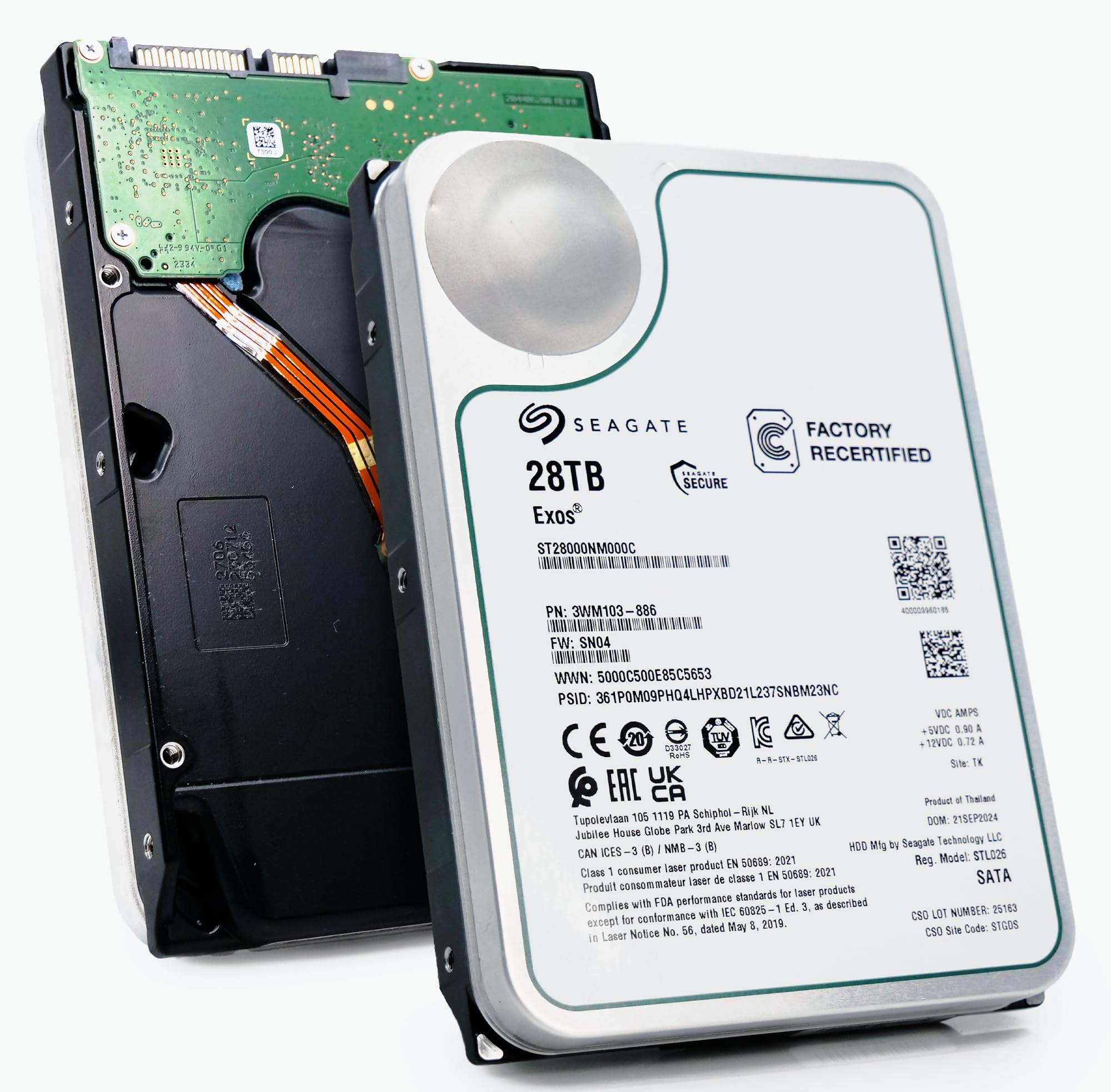 Amazon.com: Seagate Exos 28TB Internal Hard Drive HDD - 3.5 in CMR