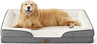 Vista 365 de Bedsure - Cama ortopédica extragrande para perros, sofá cama lavable para perros extragrandes, espuma de soporte con funda extraíble y lavable, negro