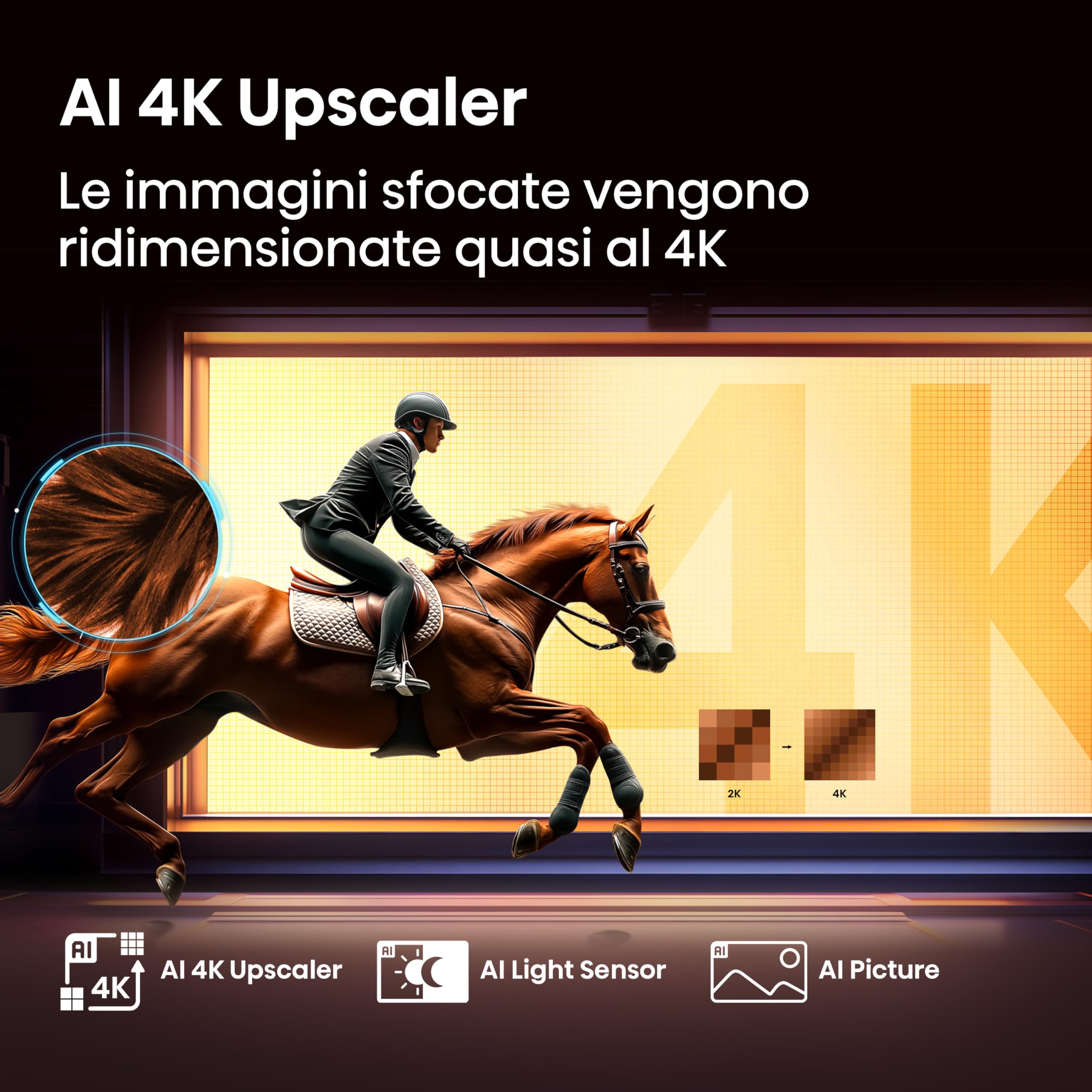 Hisense TV 43" QLED 4K 43E78Q Smart TV VIDAA U8 Dolby Vision HDR10+ Game Mode Plus Dolby Atmos 60Hz 2025