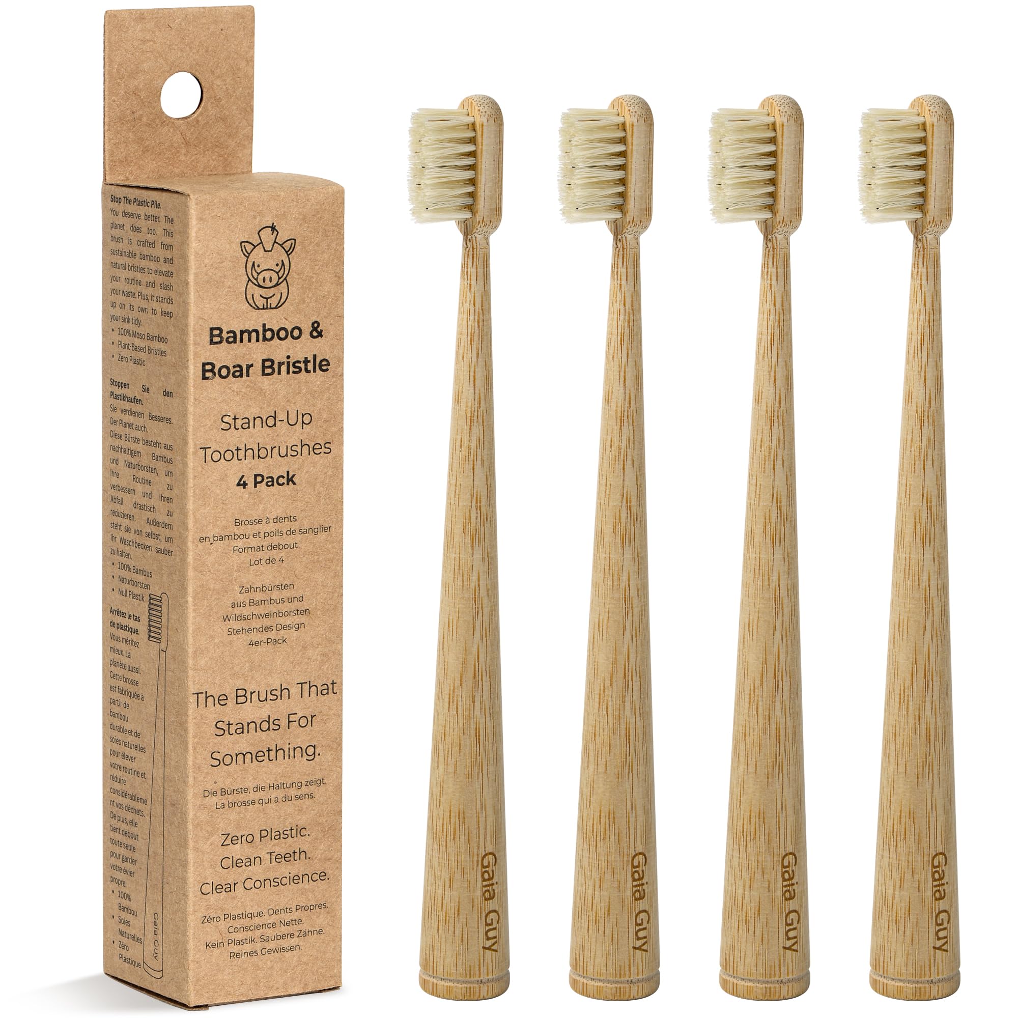 Gaia Guy Bamboo & Boar Bristle Toothbrush