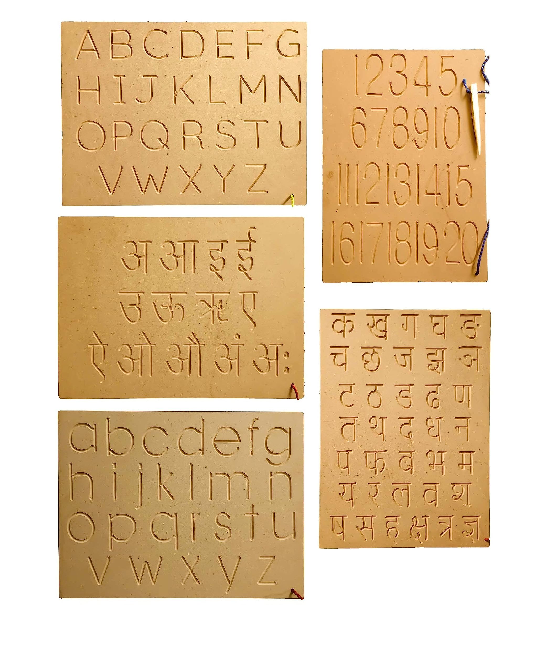 Revashree Craft World Wooden Tracing Board For Kids Reading&Writing Board With Pencil Learning And Educational Toys For 2+ Years Kids (2 Hindi Varnamala,Number,Capital Abc,Small Abc) (Pack Of 5) (B0B9BPSXWQ) Amazon Price History, Amazon Price Tracker