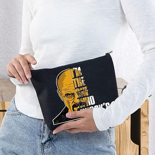Miniatura 4 de Walter White Bolsa de maquillaje cosmética Walter White Fans Regalos I Am The One Who Knocks, bolsa de maquillaje con cremallera para fanáticos de