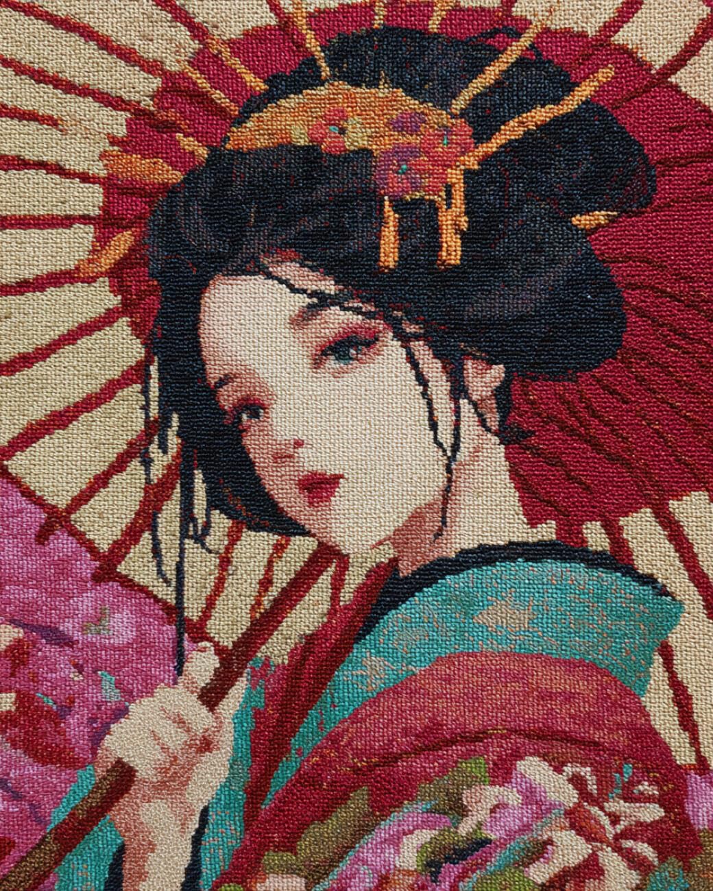 AMBATTERY Latch Hook Tapestry Kit Japanese Oiran 80x160cm