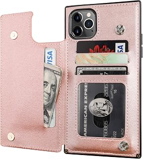 Bocasal Wallet Case for iPhone 11 Pro Max [RFID Blocking] Case Wallet with Card Holder Premium Soft PU Leather Kickstand Shockproof Magnetic Closure 6.5 inch(Rose Gold)