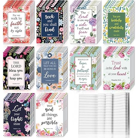 CHENGU 50 Pcs Religious Notepad Christian Journals Bulk Christian Gifts