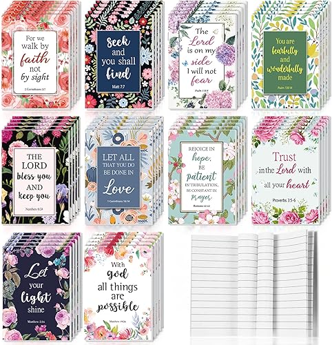 Miniatura 8 de CHENGU 50 cuadernos de versículos de la Biblia, diarios cristianos a granel, regalos cristianos a granel, diarios de oración religiosa, bloc de