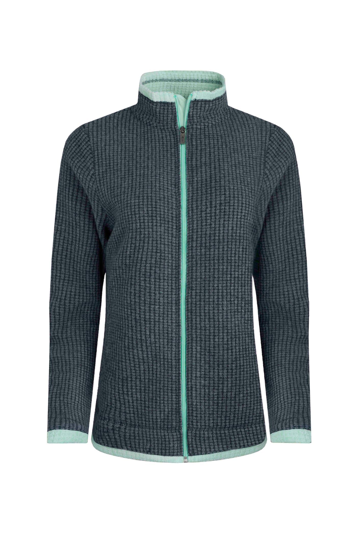 Weird Fish Women's Rich Navy Ariana Eco Full Zip Grid Fleece Size 14