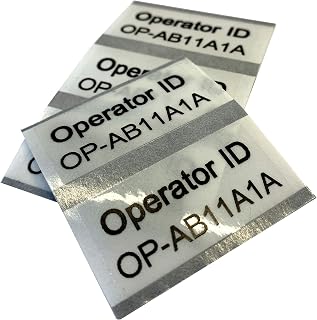 AllCachedUp Waterproof Drone or Model Aircraft Operator ID Stickers Black on Clear CAA UK Regulatory Identification Labels 5cm FIVE