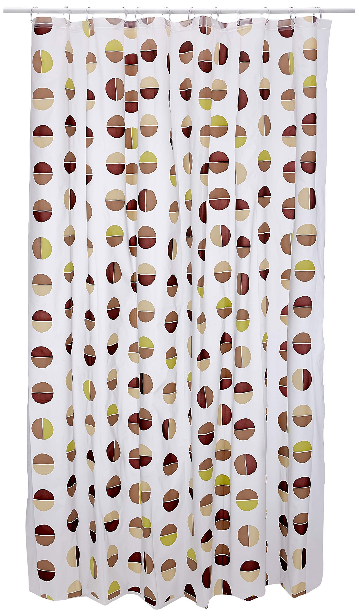 Spirella Lifestyle Plastic Curtain-Natural DIVISE Green 18 1117792, White, Estandar