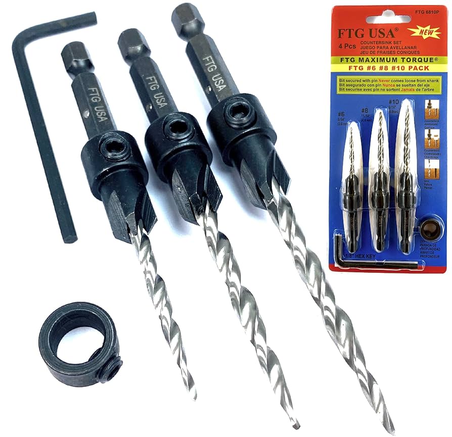 Countersink Drill Bit EZARC Set, 13 PCS Tapered Drill Bits Counter