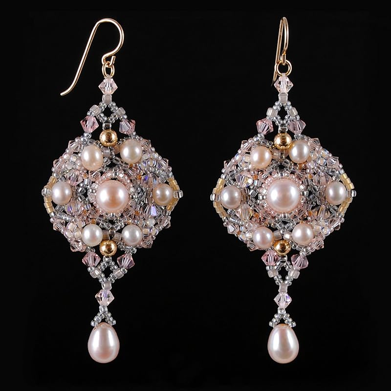 Blush Pink Statement Earrings in 14K Gold Filled and