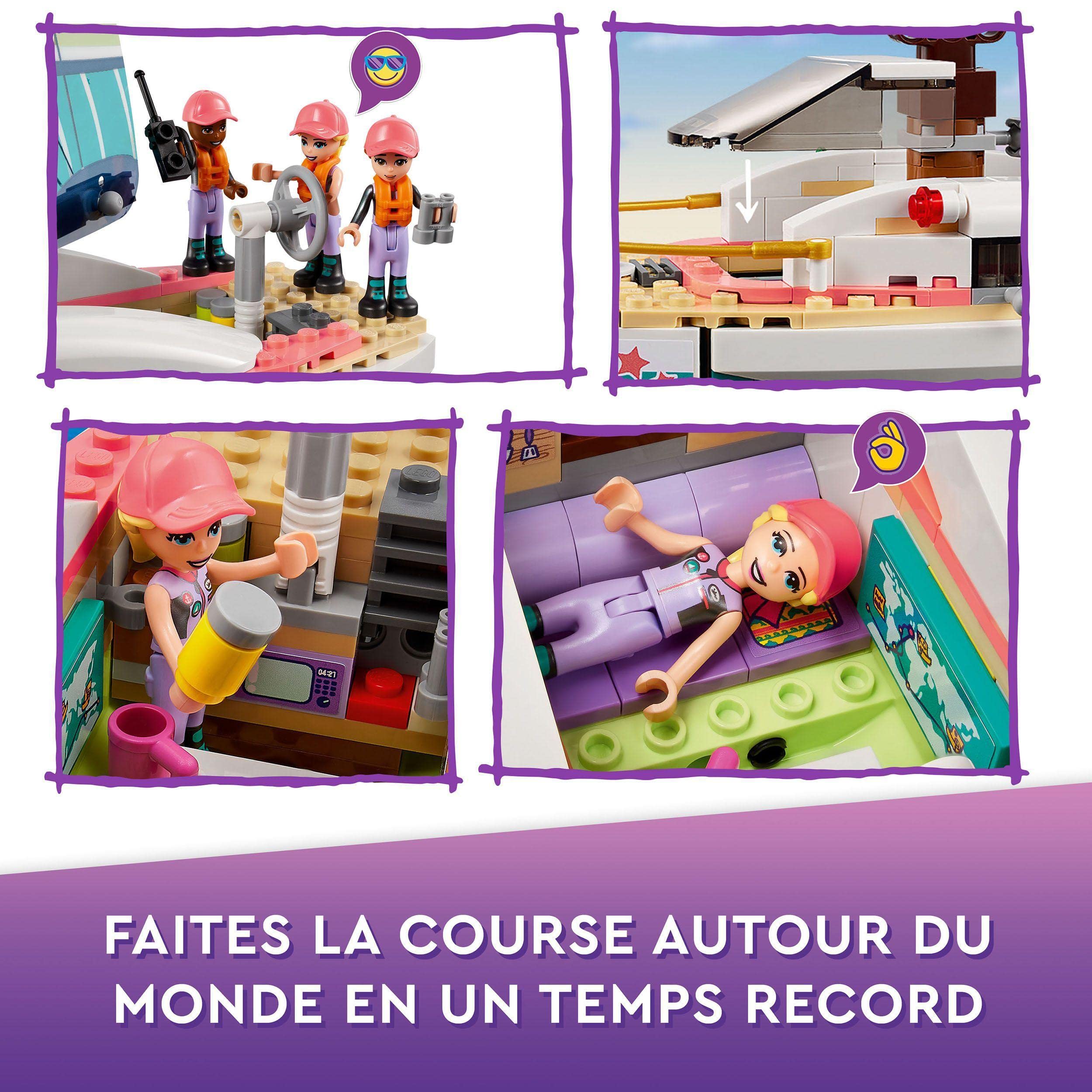 LEGO 41716 Friends L’Aventure en Mer de Stéphanie: Exploration Marine avec Bateau, Mini-poupées, Jeu de Construction, Aventure, Cadeau Stimulant pour Enfants Dès 7 Ans