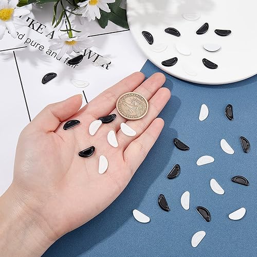 Miniatura 3 de GORGECRAFT 24 pares de almohadillas para la nariz de 0059in en forma de D adhesivo de silicona suave antideslizante para cámara de aire almohadillas