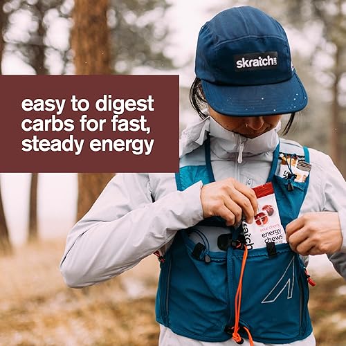 Miniatura 32 de Skratch Labs Energy Chews | Gomitas para correr, ciclismo y rendimiento deportivo | Alternativa de gel | Uva (paquete de 10) | Sin gluten, vegano