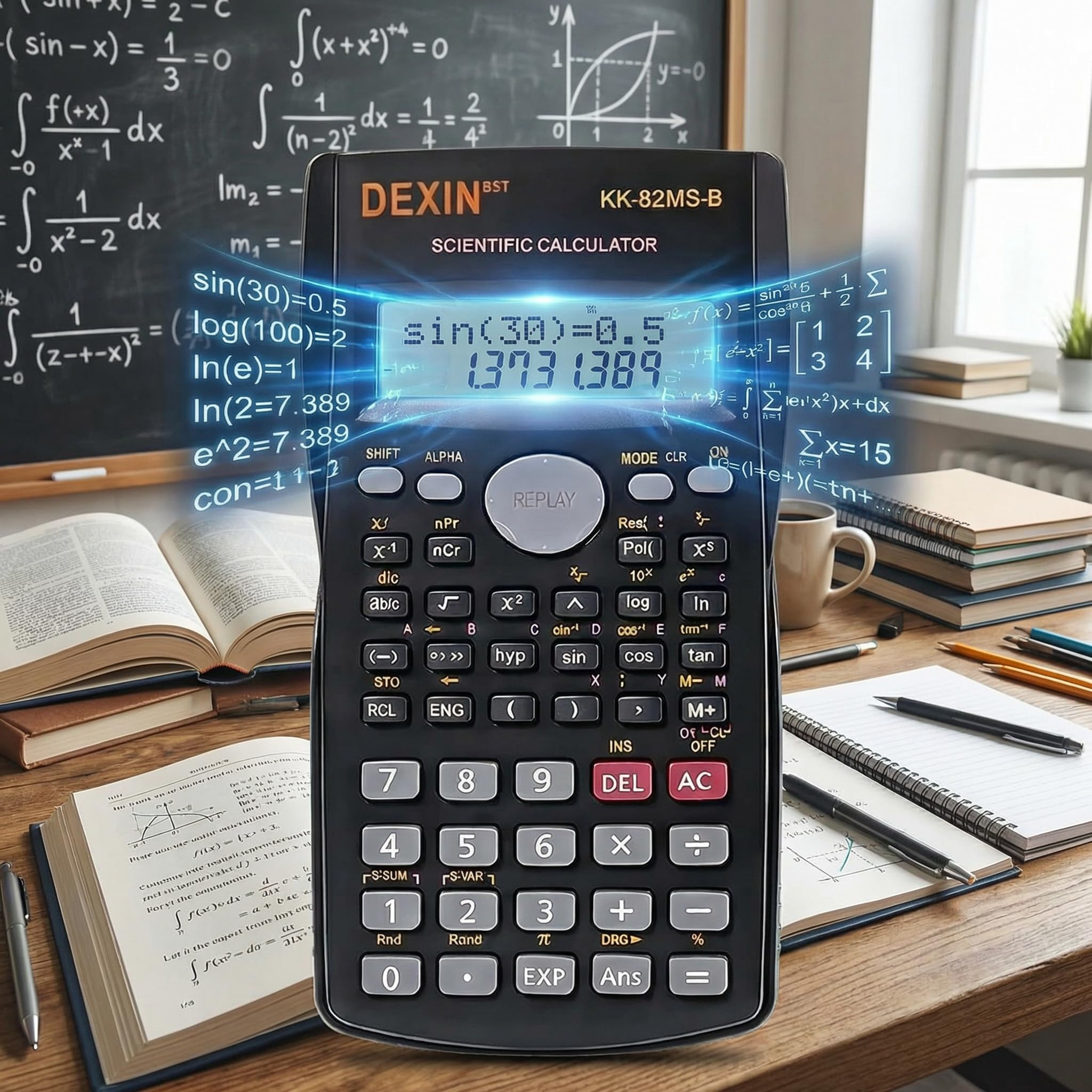Calcolatrice scientifica a 2 linee, multifunzione, costruzione di base, calcolatrice scientifica per finanza, ufficio, scuola, insegnante, studente, matematica, chimica, attività
