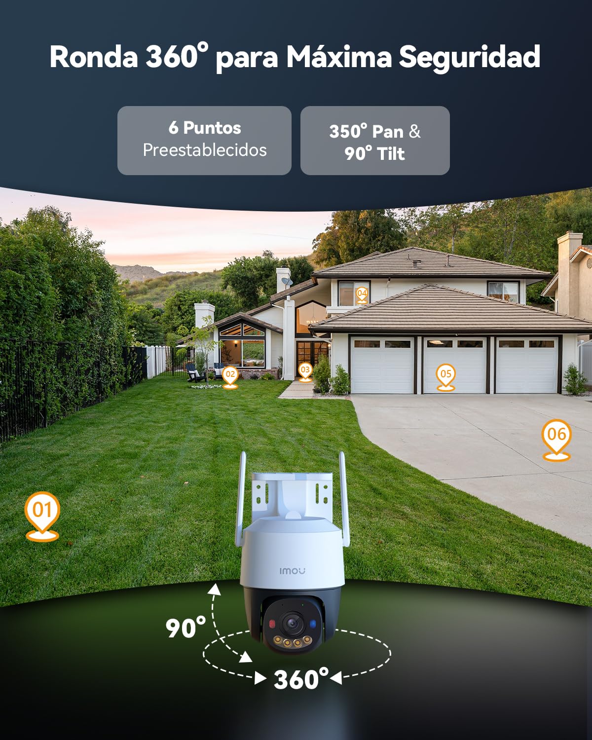 Imou 4K 8MP Cámara Vigilancia PoE, Cámara WiFi Exterior, Cruiser SC