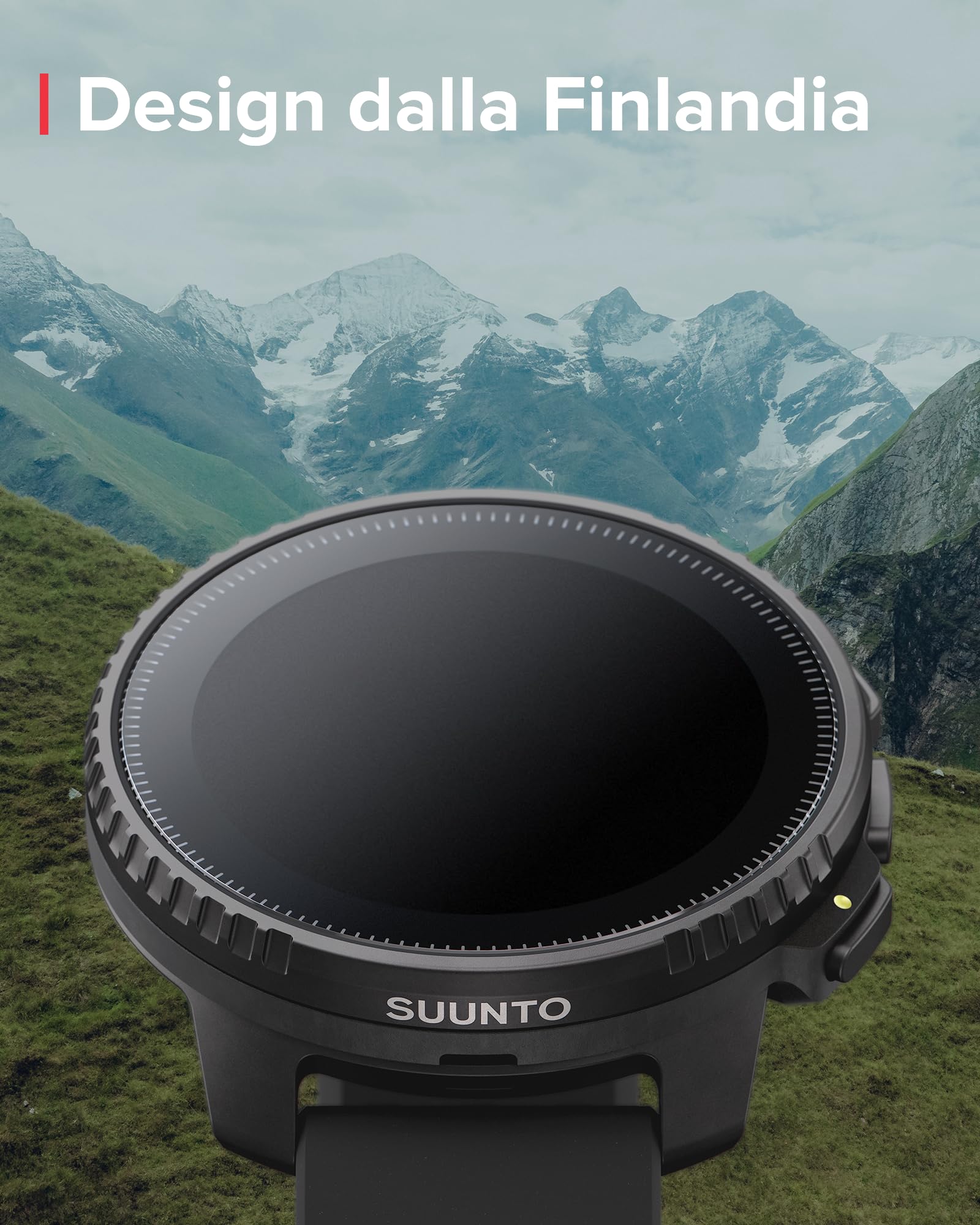 SUUNTO Vertical Orologio Sportivo, Smartwatch Impermeabile GPS Activity Tracker Mappe Offline, Monitoraggio Salute 24/7, 95+Sport, Cardiofrequenzimetro Altimetro Barometro, Ricarica Solare Opzionale