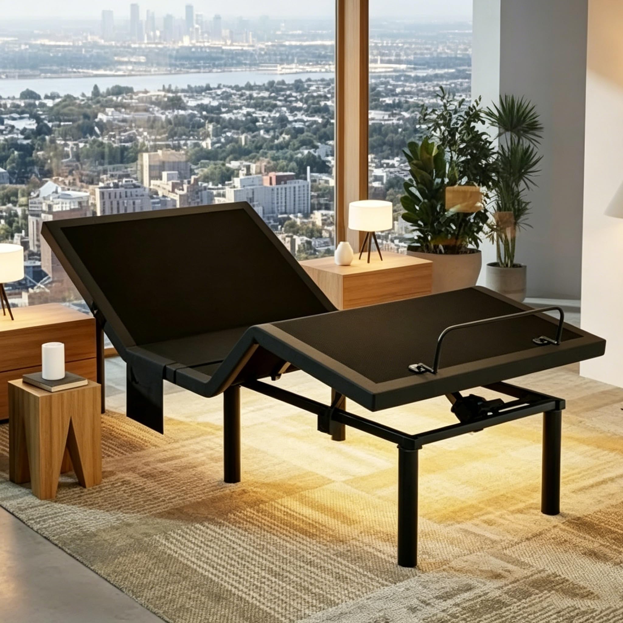 Marsail Twin XL Adjustable Bed Frame,Electric Base Head &amp; Foot Incline