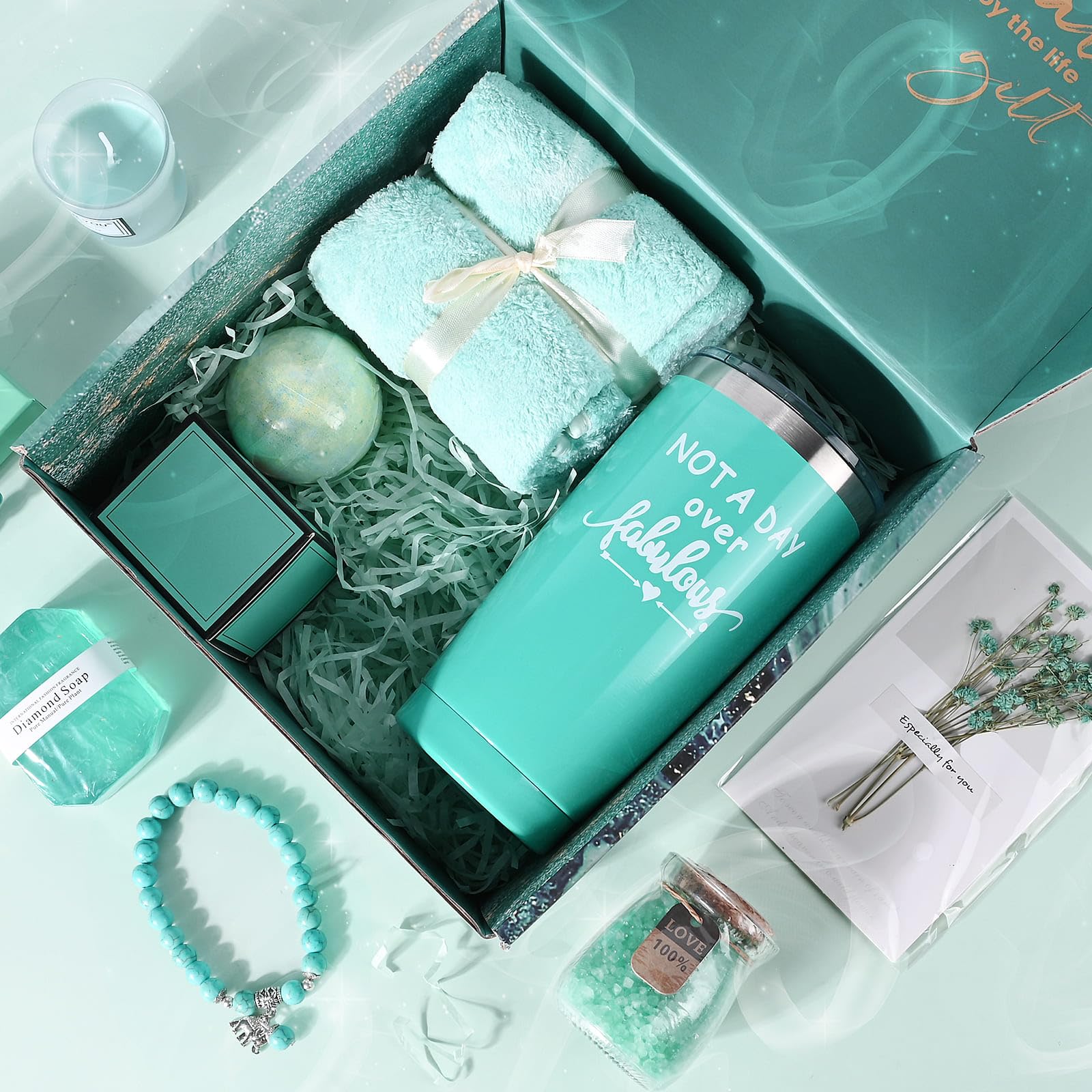 Regalo Aniversario para Mujer - Set de Regalo para Mejor Amiga, Esposa o Novia - Azul