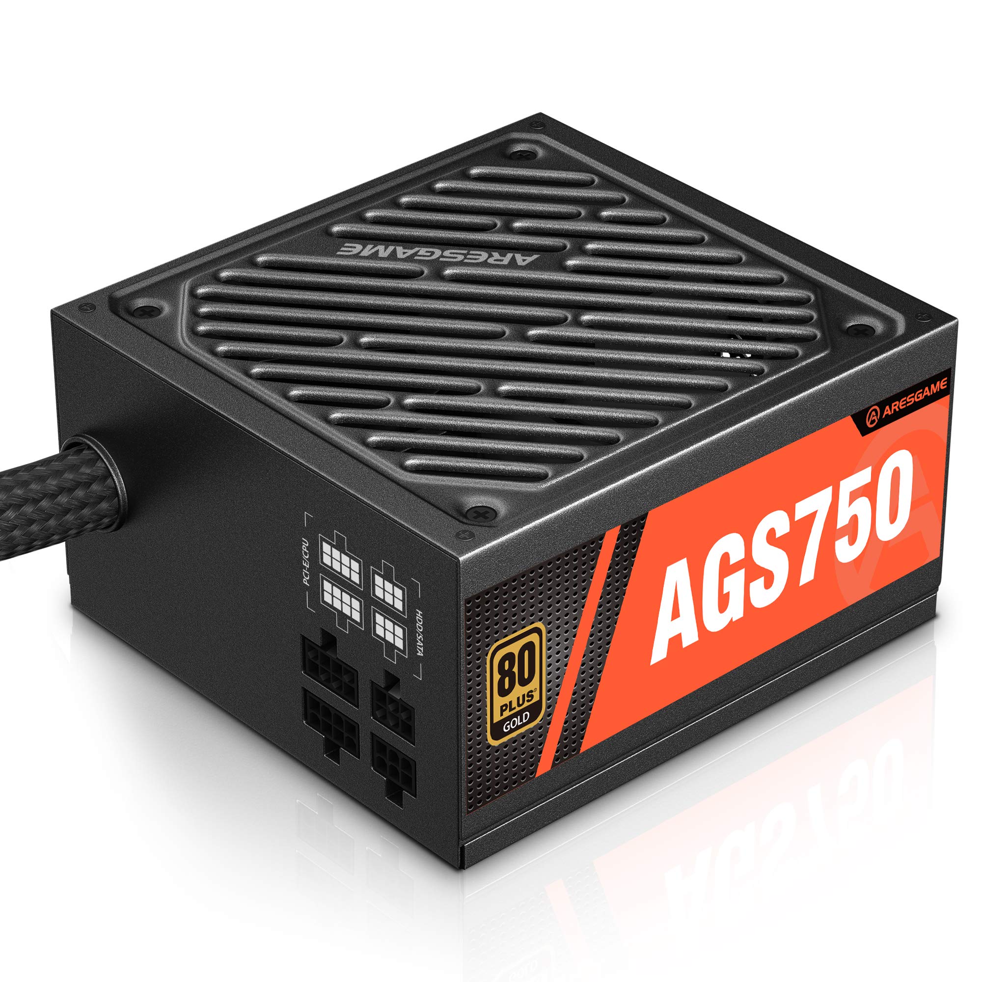 ARESGAME 750W Power Supply 80Plus Certified Semi Modular PSU (AGS750)
