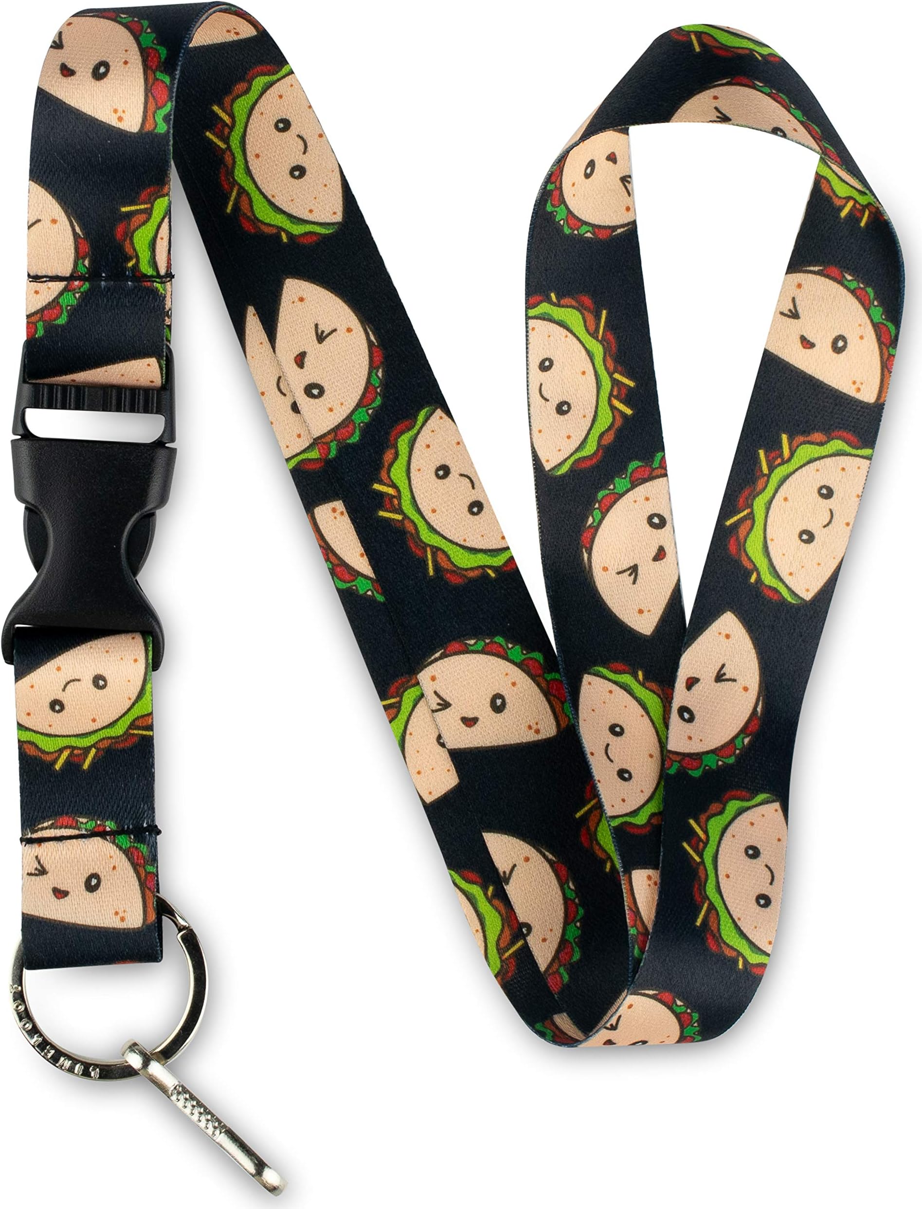 Limeloot Colorful Lanyard for Keys, ID Badges, and Accessories - Premium Lanyard with Quick Release Buckle and Flat Ring.