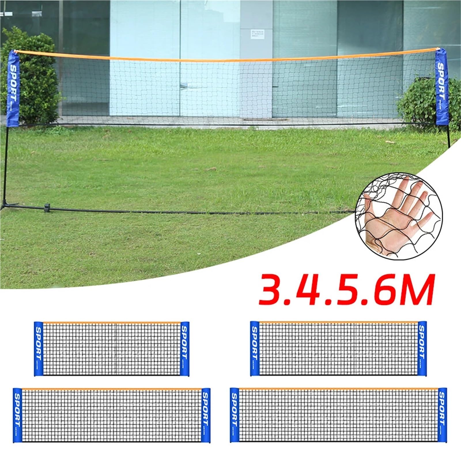 Rete da Badminton Standard Rete da Tennis Portatile Rete da pallavolo Rete da Allenamento for Sport all'Aria Aperta Accessorio Sportivo Professionale per Badminton, Tennis