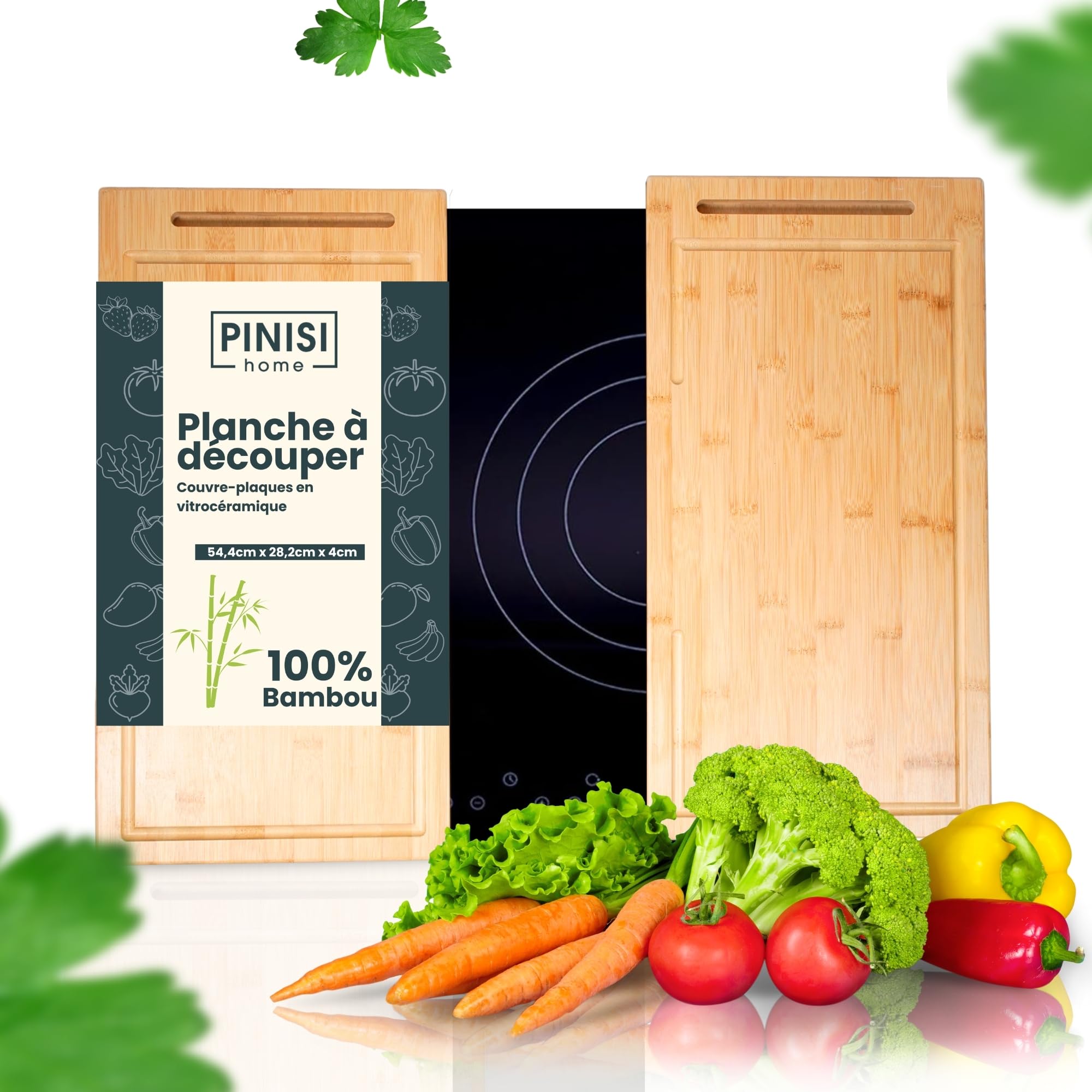 Protection Plaque Induction 100% Bambou Antidérapant