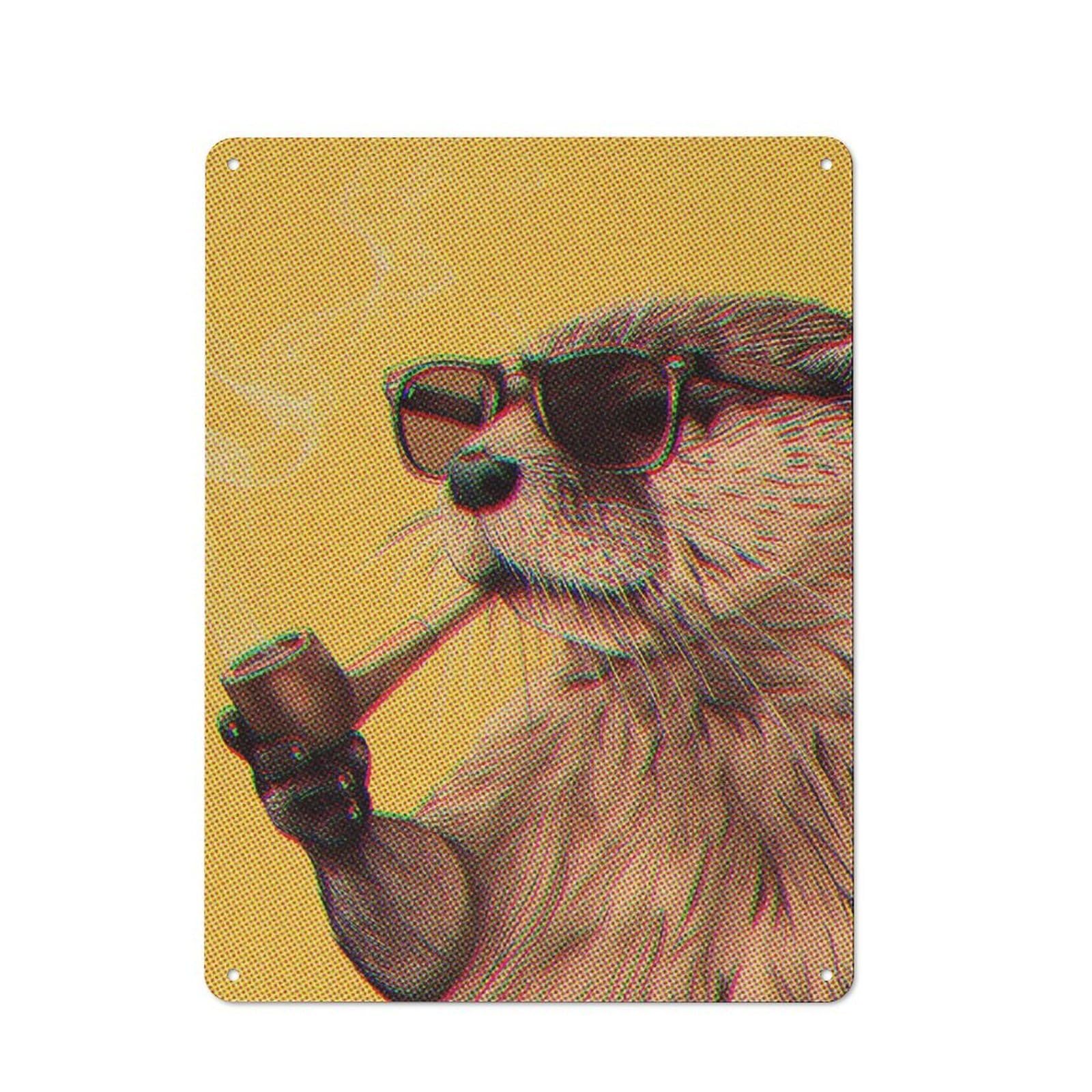 Junmoney Otter Smokes Classic Metal Sign 40X30cm Featuring Bar Wall Plaque For Diner, Restaurant, Shed Or Kitchen
