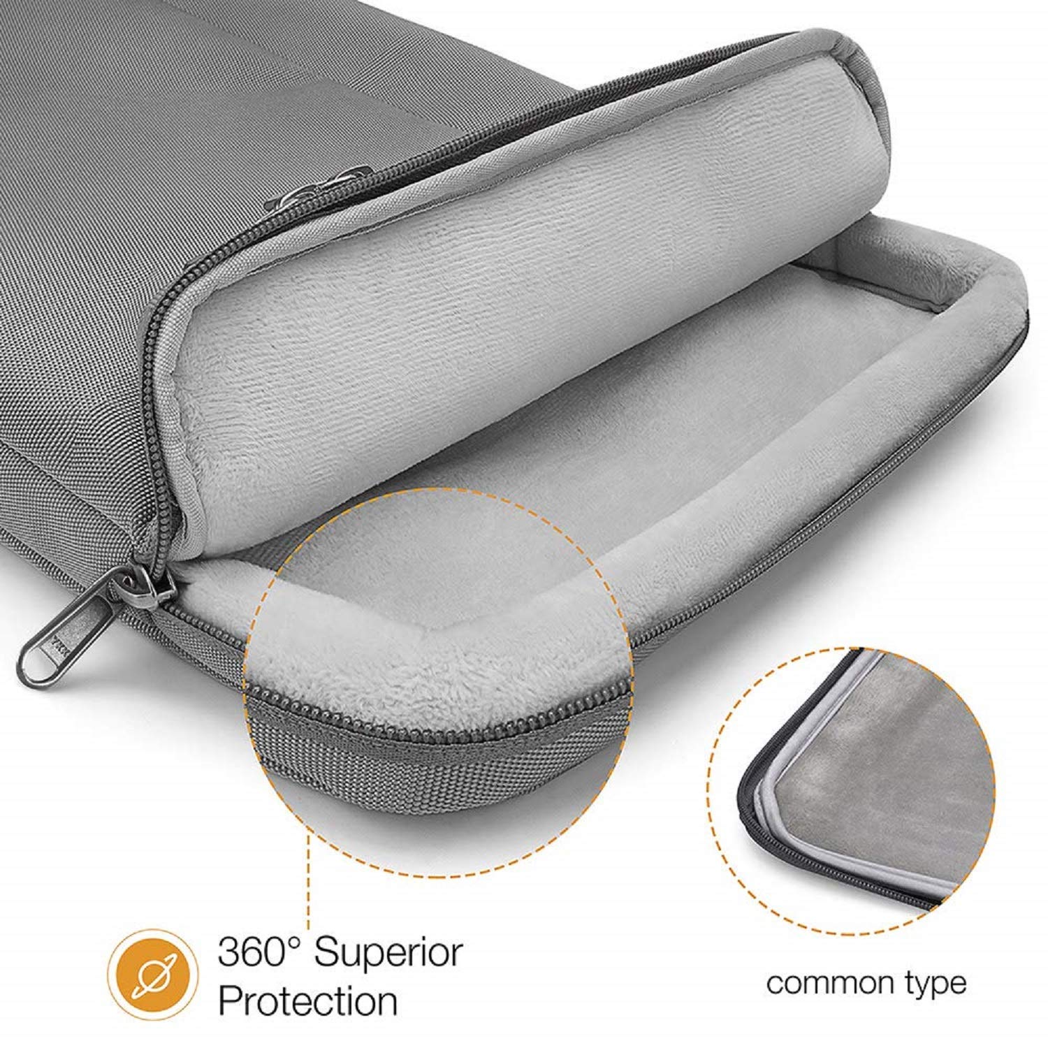 MOCA Compatible Laptop Sleeve Hand Bag Sleeves for 15 15.4 15.6 Inch MacBook Pro Dell 15 15.4 15.6 Inch Laptop Shoulder Messenger Bag Sleeves,Grey — Amazon image 3