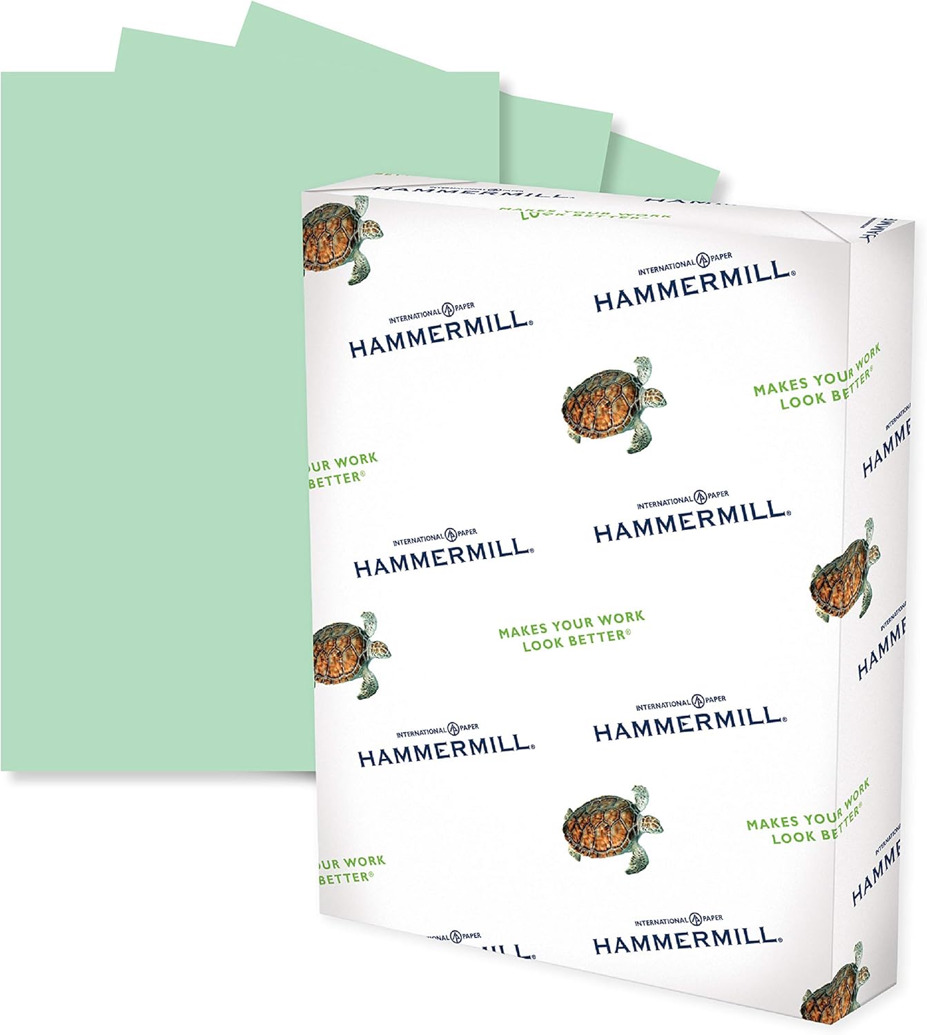 Hammermill Colored Paper, 20 lb Green Printer Paper, 8.5 x 11-1 Ream (500 Sheets) - Made in the USA, Pastel Paper, 103366R : Multipurpose Paper : Office Products