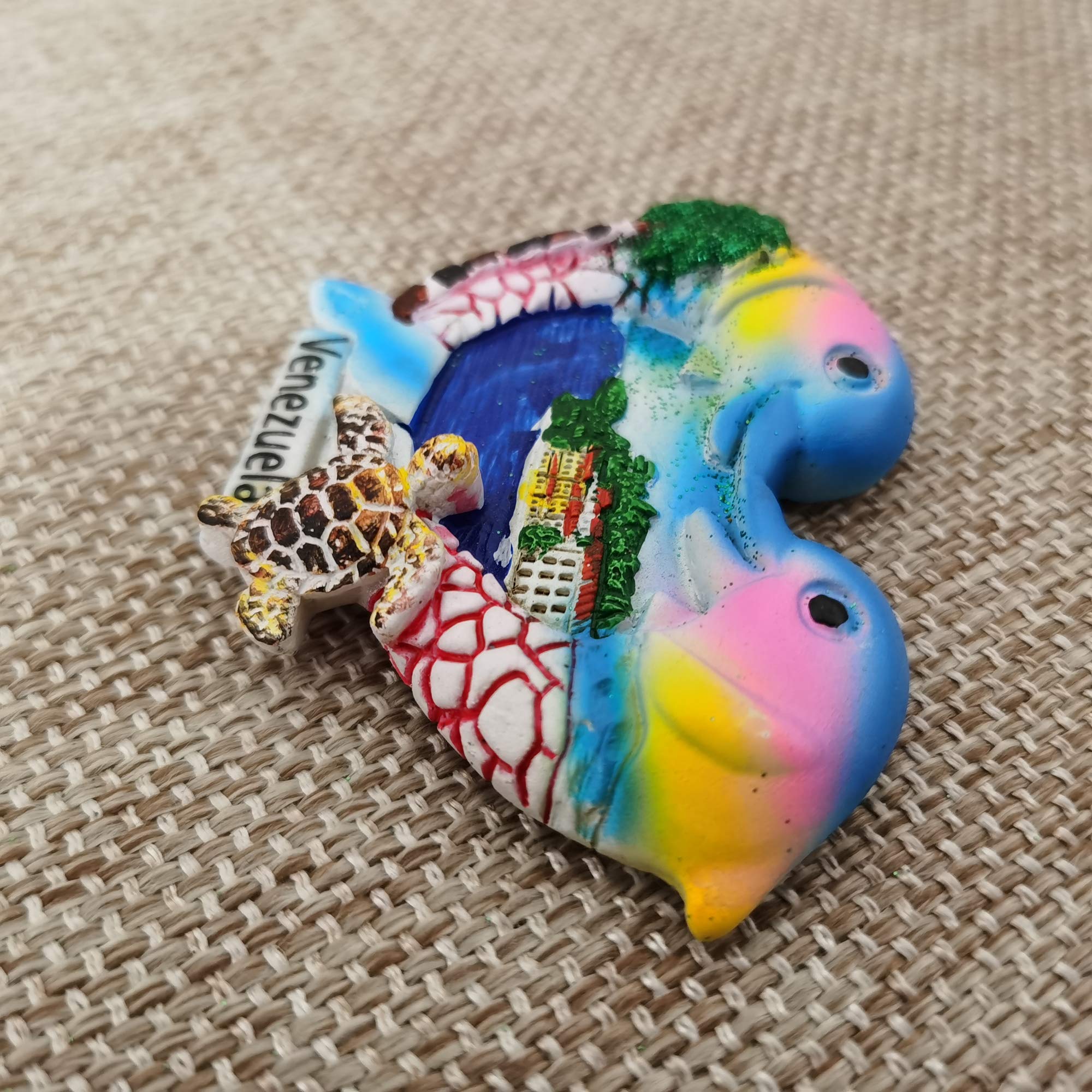 Magnete Frigorifero 3D La Gran Sabana Venezuela - Souvenir Da Viaggio Fatto A Mano In Poliresina, 7x7 Cm - 2