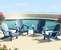 Vista 374 de SERWALL - Silla plegable Adirondack para patio, jardín, exterior, resistente a la intemperie, sillas para hoguera, color naranja