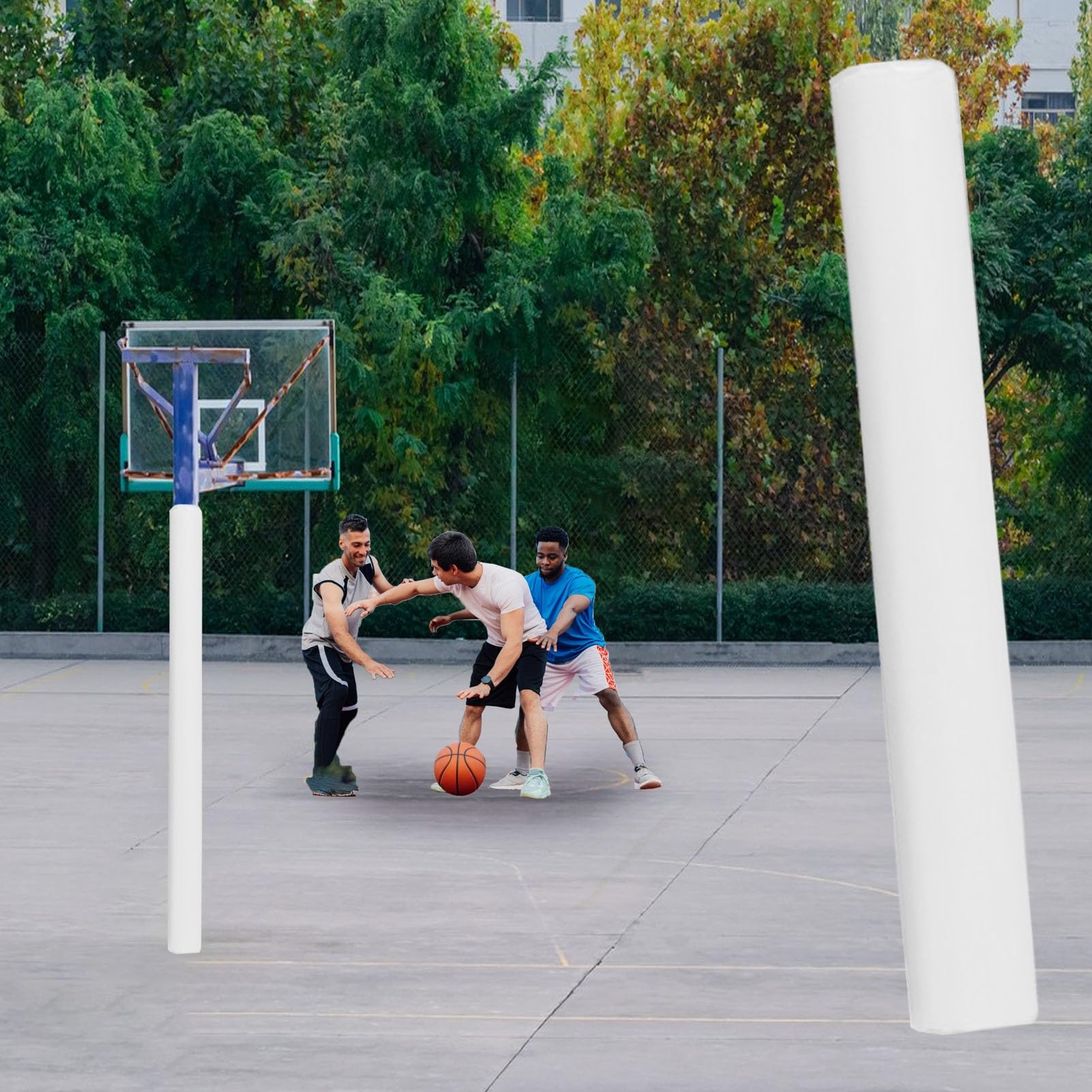 Envoltura acolchada para bastón de baloncesto y bastones redondos de 3 a 10 pulgadas, cubierta suave y duradera para vigas y columnas de soporte de metal