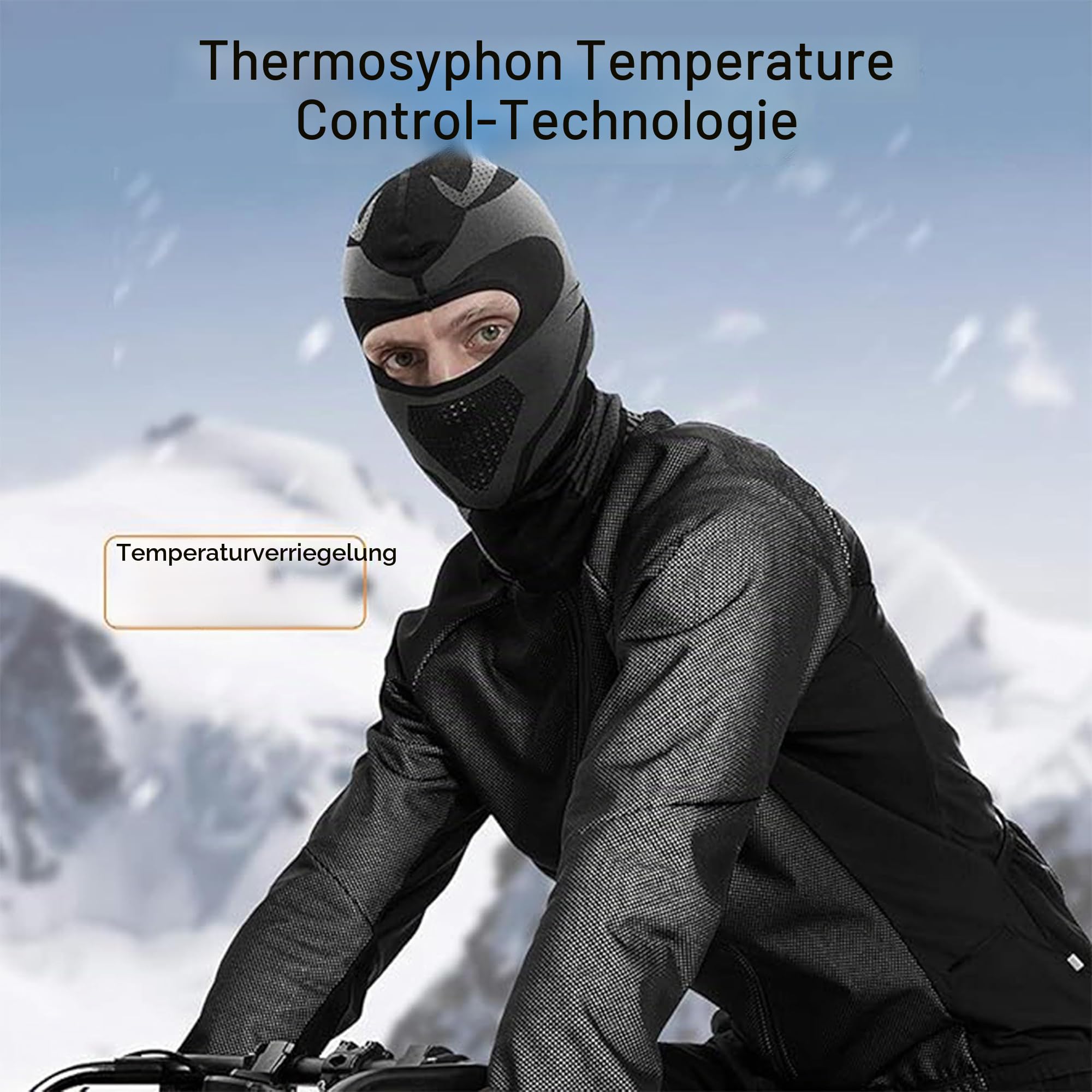 Sturmhaube, winddichte Skimaske, Winter-Thermo-Fleece, vollständige Abdeckung, Motorrad-Gesichtsschal