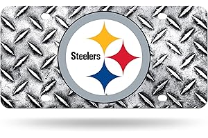 Pittsburgh Steelers Diamond Plate Metal Auto Tag 8.5" x 11"