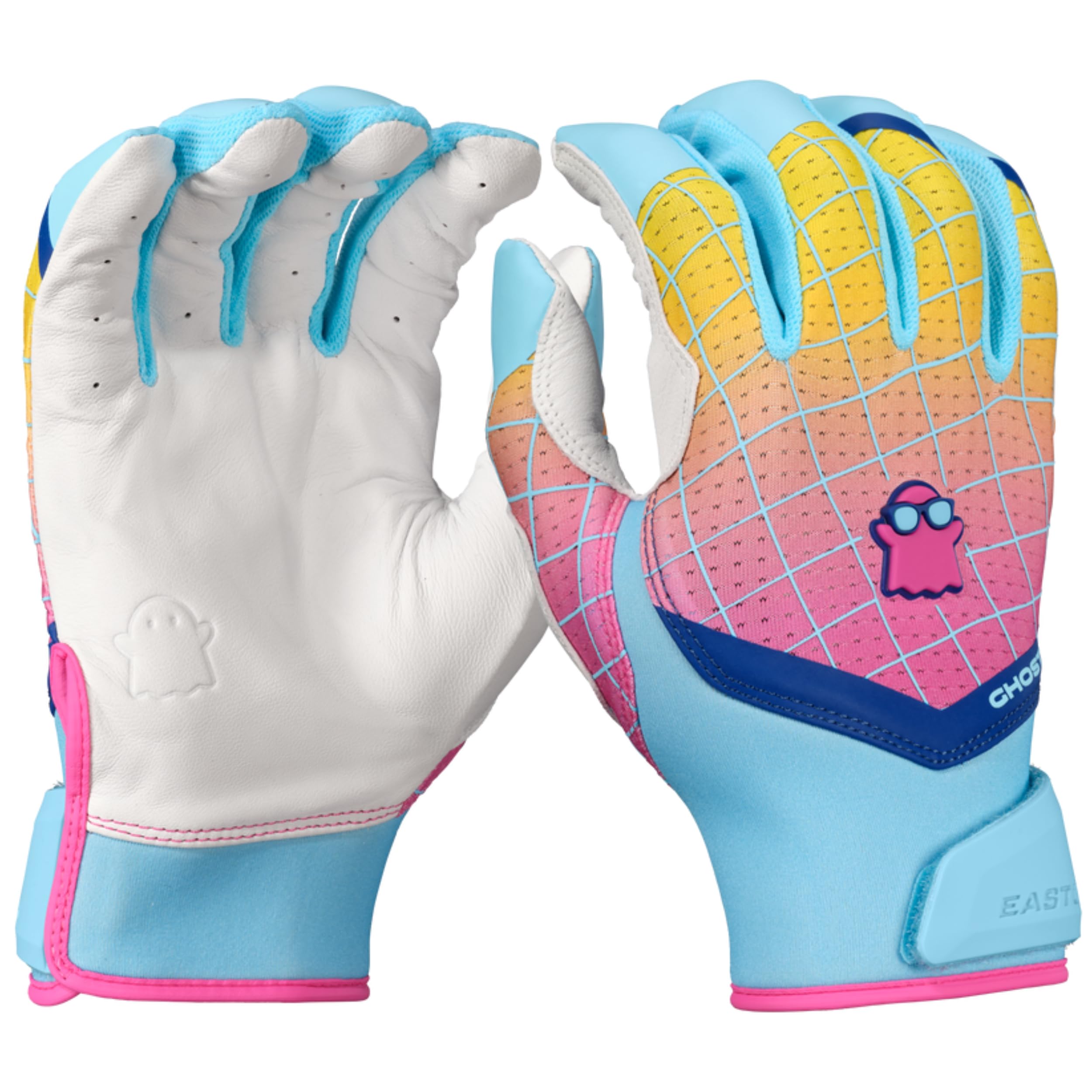 Easton | Ghost Ethos Fastpitch Softball Batting Gloves | Spring Break Edition – Light Blue | Adult X-Large