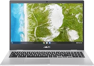 ASUS Chromebook CX1, tela NanoEdge Full HD de 15,6", processador Intel Celeron N4500, armazenamento eMMC de 64GB, 4GB de RAM, Chrome OS, prata transparente, CX1500CKA-DH44F