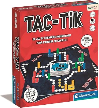 Clementoni - TIK-Tak - Jeu de Societe et de Strategie Passionnant Pour sAmuser en Famille - Plateau Recto-Verso - A partir de 8 Ans - 2 a 6 Joueurs - Francais - 52693